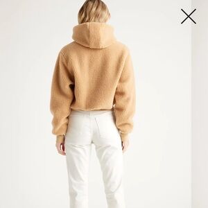 Quince, hooded Sherpa jacket size small